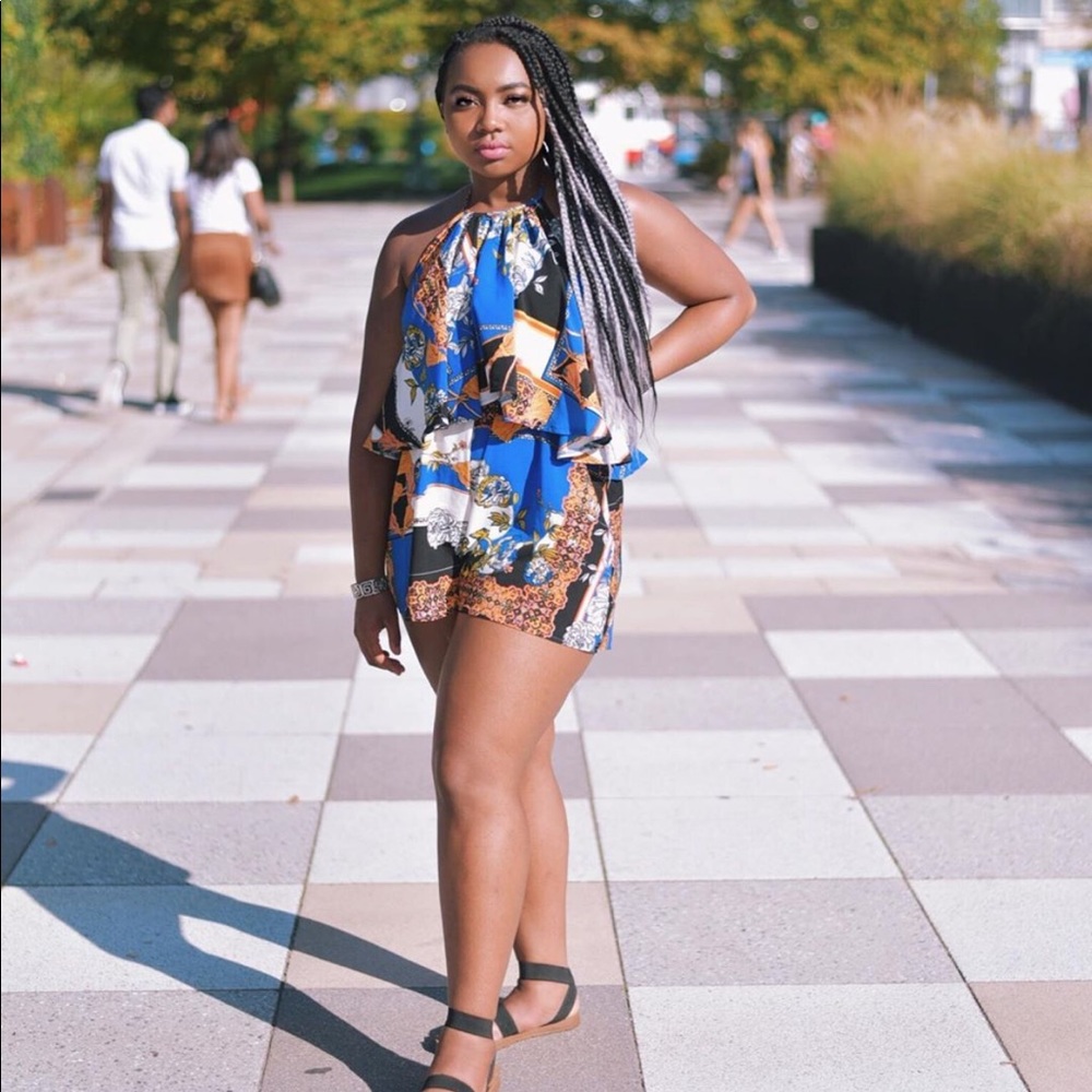 Satin Halter Romper/Playsuit